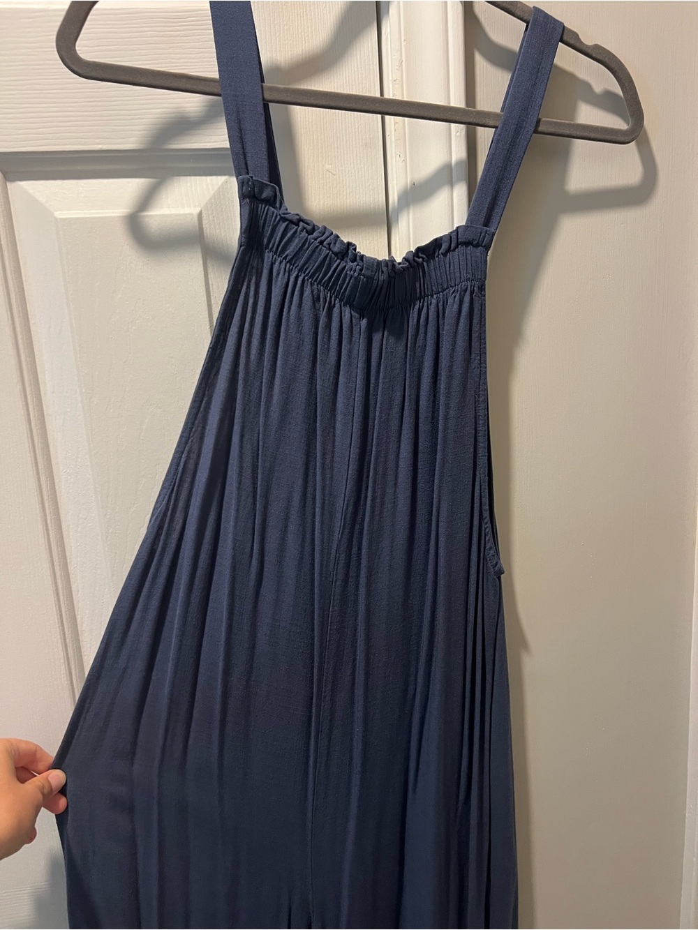 wild fable Blue Wide-Leg Pleated Jumpsuit